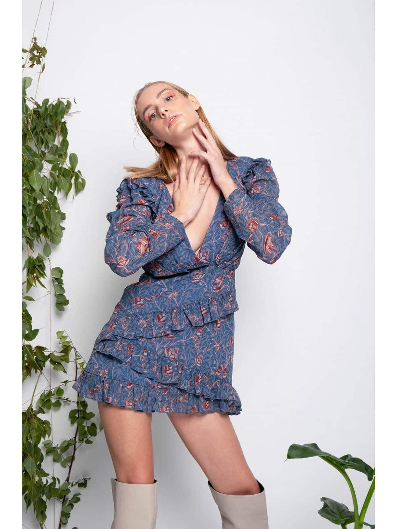 IRENE ANGELOPOULOS Grey Hyacinth Dress 1