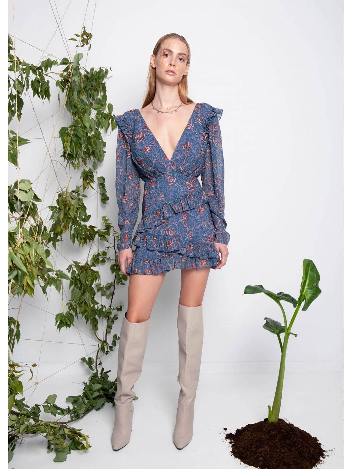 IRENE ANGELOPOULOS Grey Hyacinth Dress 2 IRENE ANGELOPOULOS Grey Hyacinth Dress 2