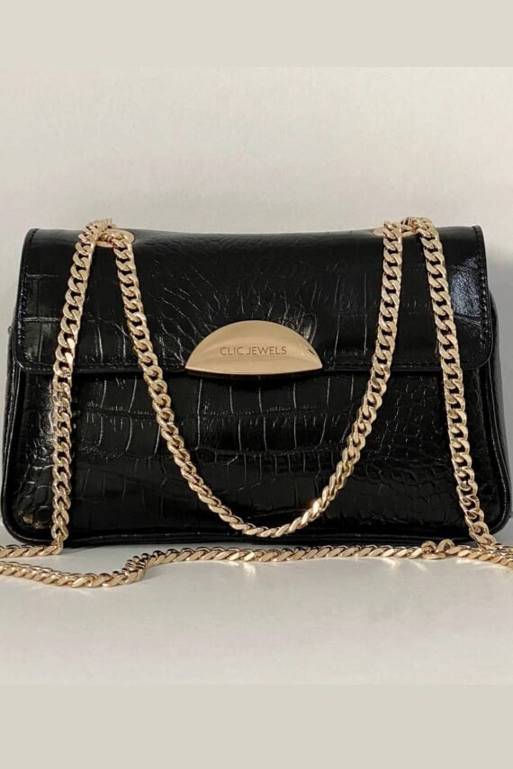 Clic Jewels Neira Mini (Black Croco Genuine Leather)