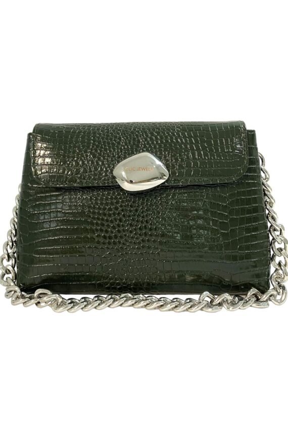 Clic Jewels Donna Medium (Dark Green Croco Genuine Leather)