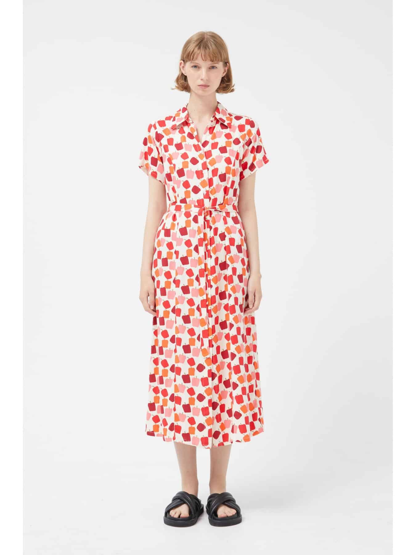 Compania Fantastica Long Pepper Print Dress