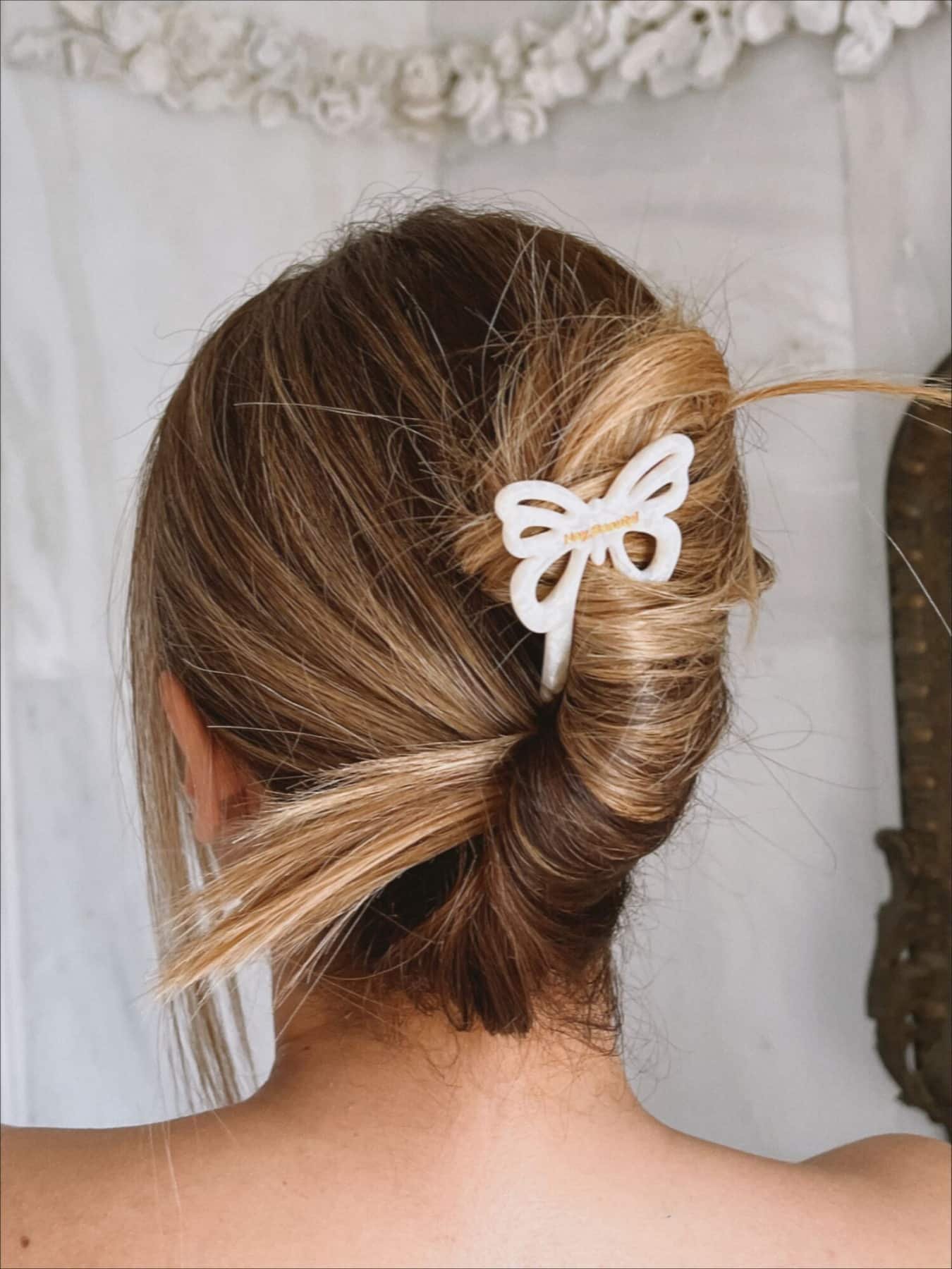 Hey Beauty Butterfly Pin in White