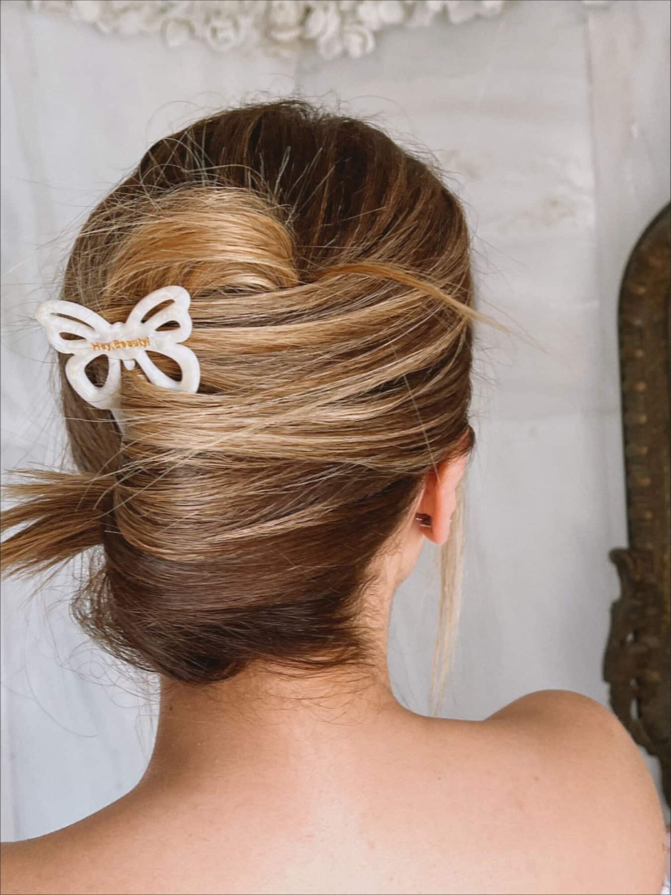 Hey Beauty Butterfly Pin in White