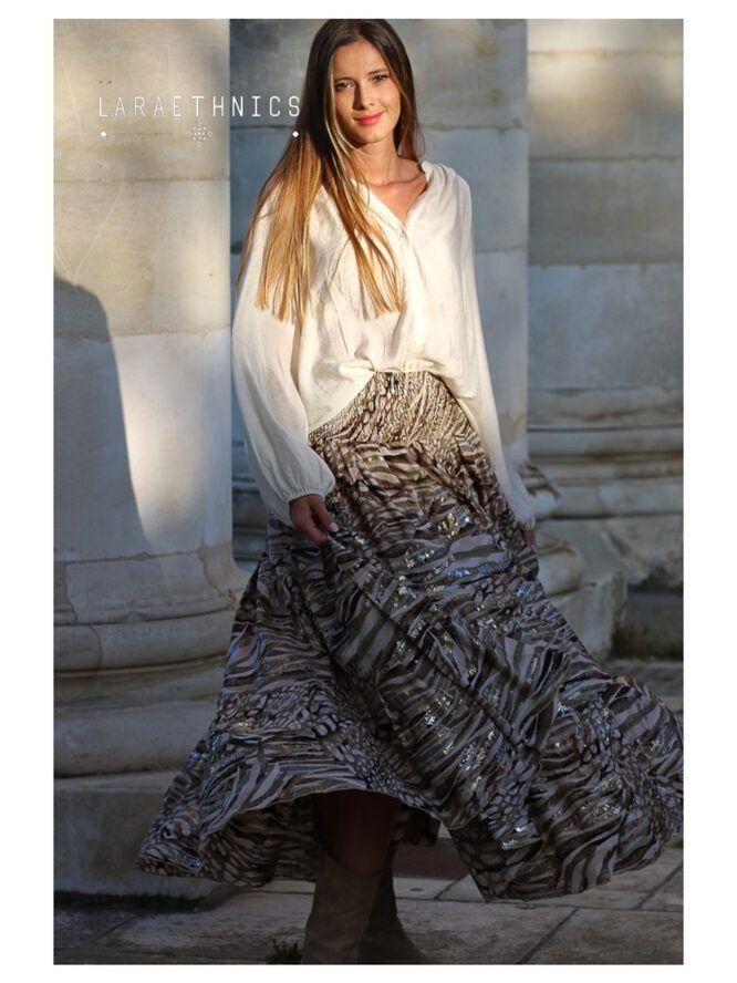 LARA ETHNICS Skirt - Sandra Desert Khaki