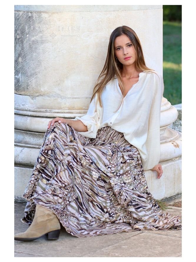 LARA ETHNICS Skirt - Sandra Desert Khaki