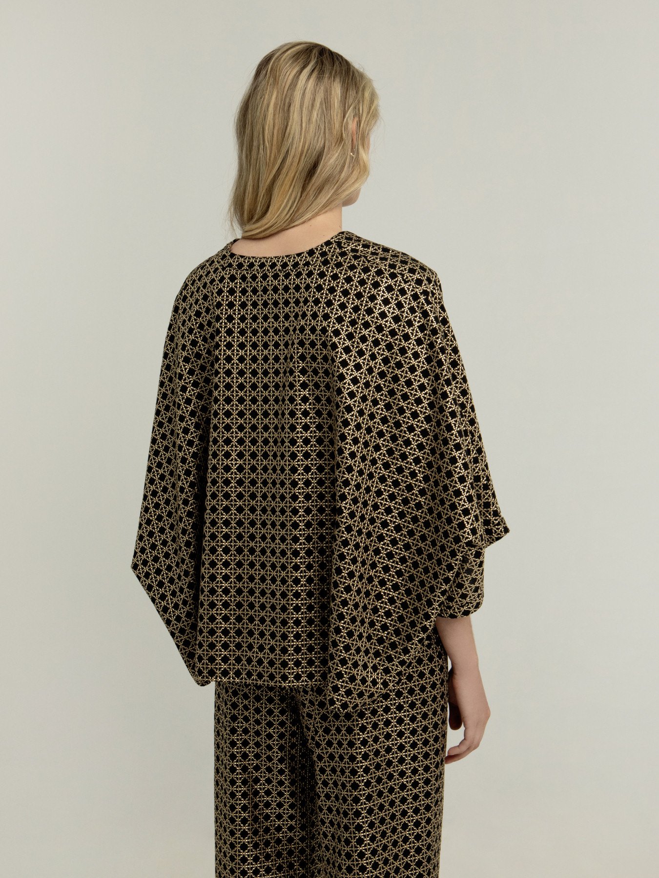 Greek Archaic Kori Cotton Tunic Black/Gold