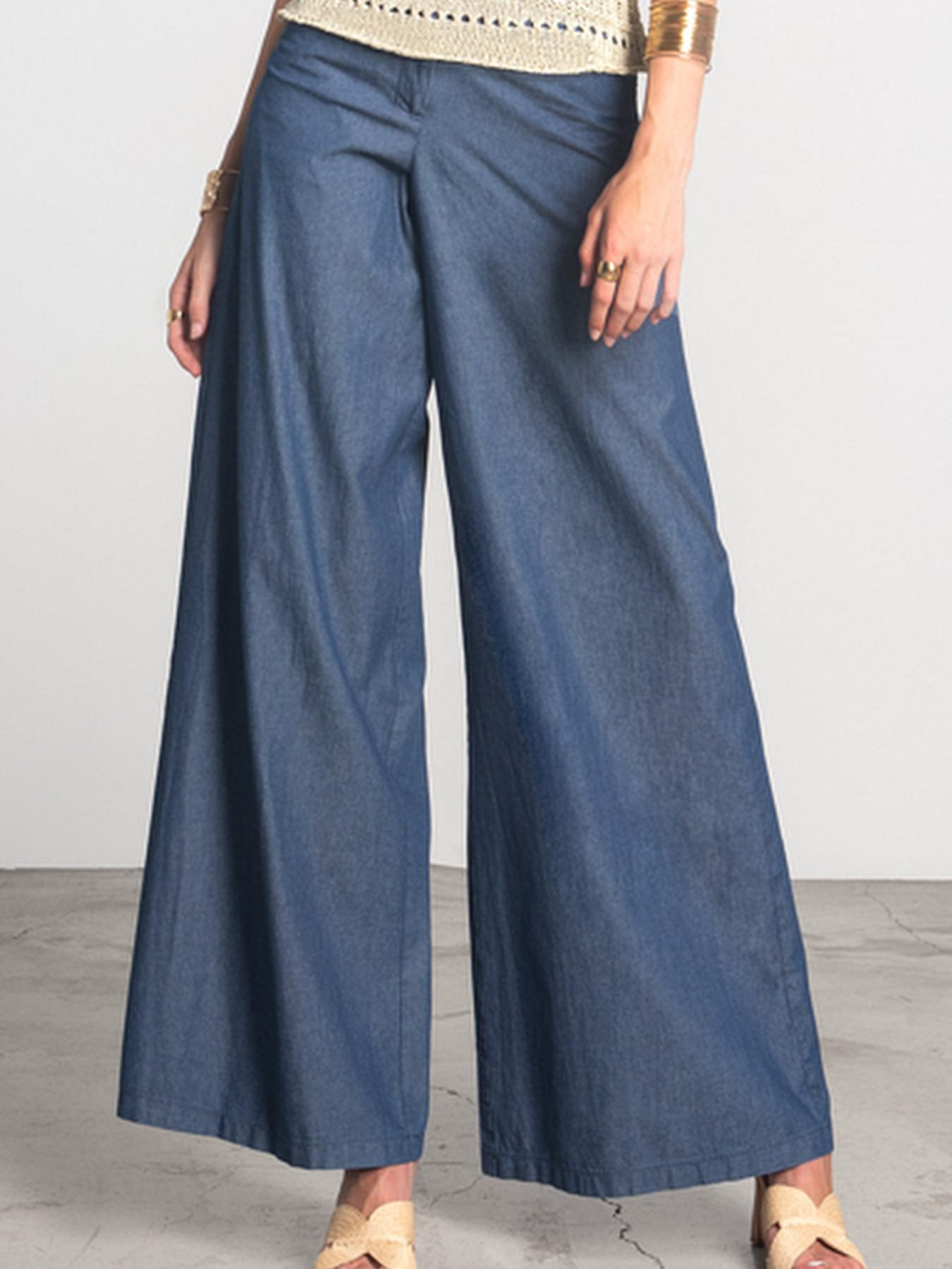 Moutaki 25.03.15 Wide-leg Denim Παντελόνα